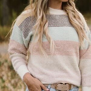 On Blue Multi Color Sweater